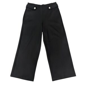 Jules & Leopold Wide Leg‎ Pull-on Trouser Size Small Black Mid-Rise Career Pant